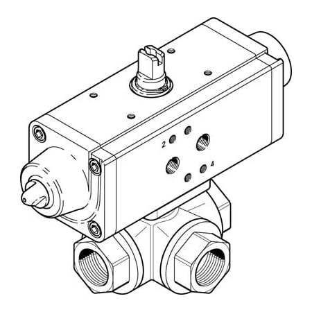 Festo Ball Valve Actuator Unit VZBA-11/4"-GGG-63-32T-F0405-V4V4T-PS53-R VZBA-11/4"-GGG-63-32T-F0405-V4V4T-PS53-R